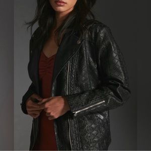 ANTHROPOLOGIE DETAILED LEATHER JACKET